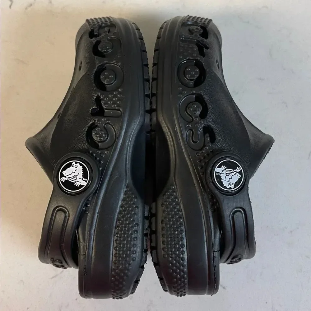 Crocs Kids' Baya Clog Walker - Toddler Kids Black Clogs Size 6